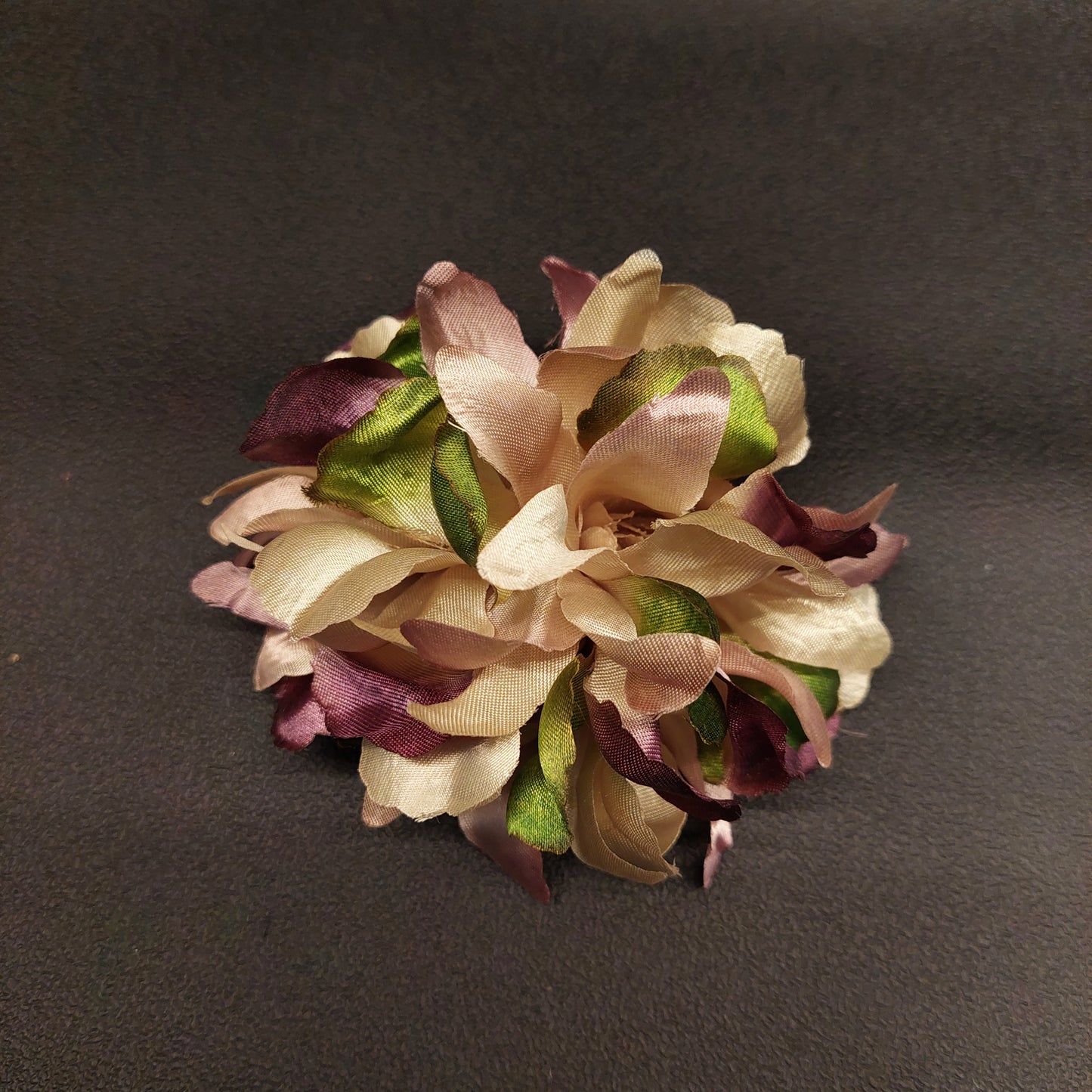 Purple & Green Flower Brooch