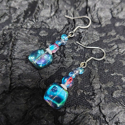 Czech Republic & MIYUKI DB Blue Earrings