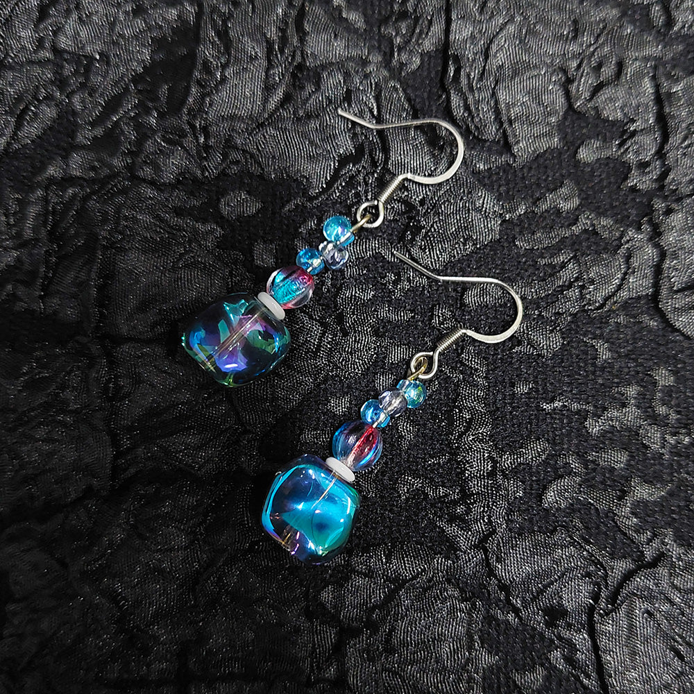 Czech Republic & MIYUKI DB Blue Earrings