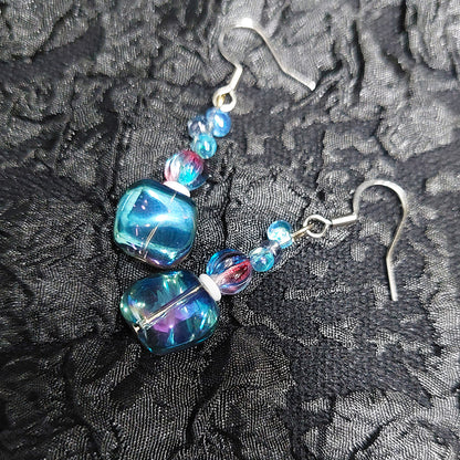 Czech Republic & MIYUKI DB Blue Earrings